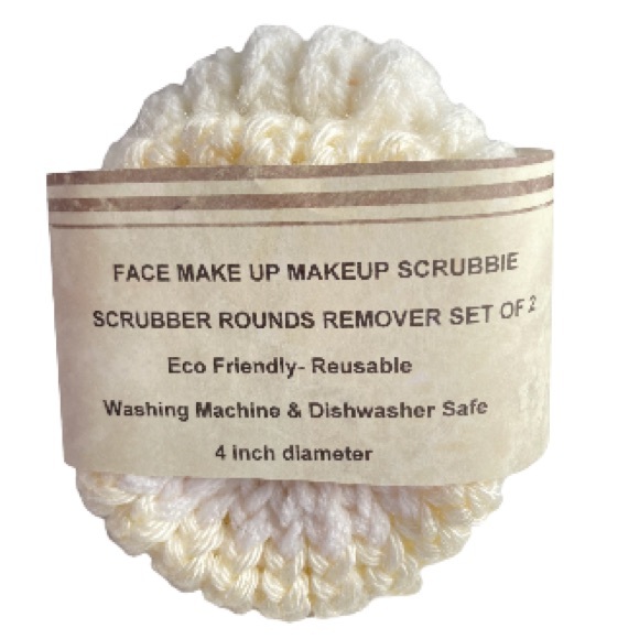Face Make Up Makeup Scrubbie Scrubber Rounds Remover Cream and Pastel Rainbow 4" - Picture 1 of 11